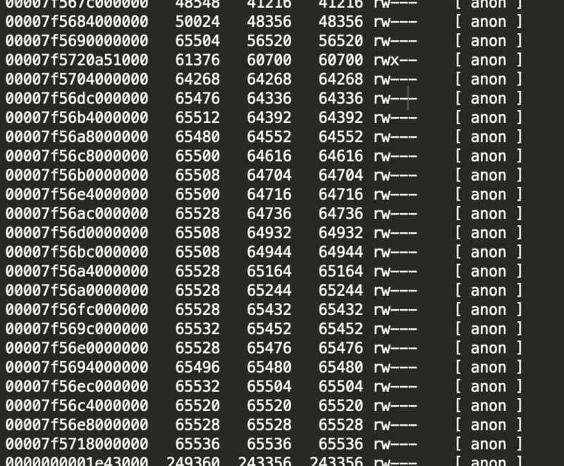 执行pmap查看实际内存排序发现有大量的64M内存块 - 堆外内存泄漏排查 - HeapDump性能社区