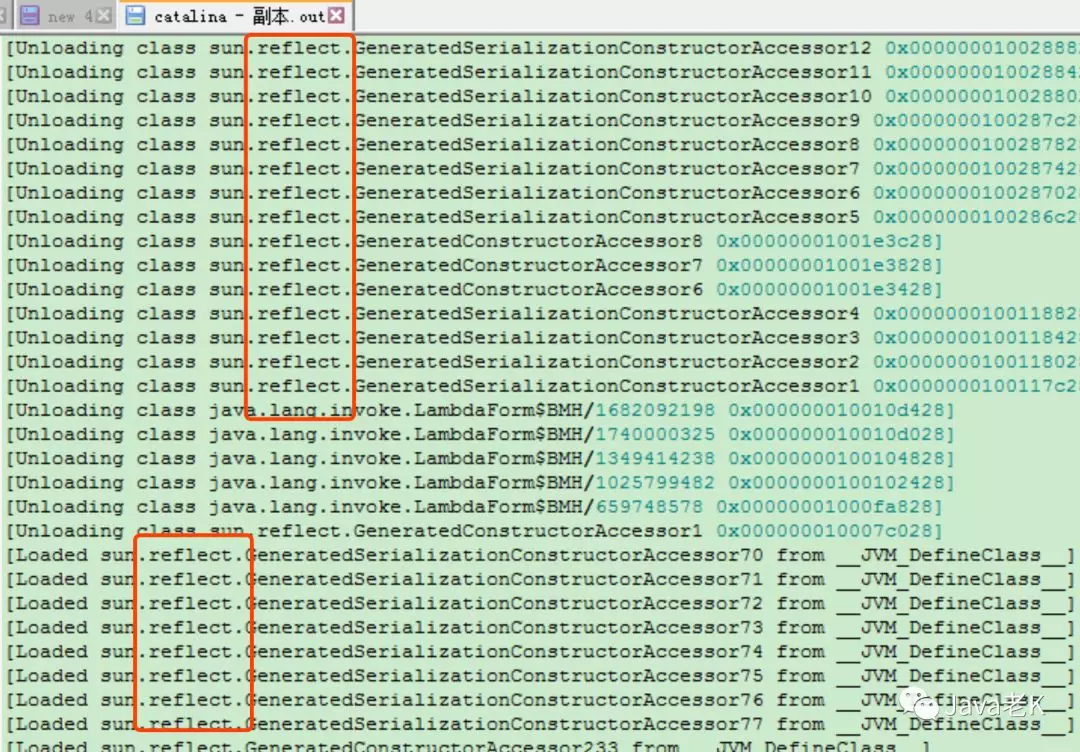 模拟metaspace溢出的现象发现了大量的反射类 - JVM Metaspace内存溢出排查与总结 - HeapDump性能社区