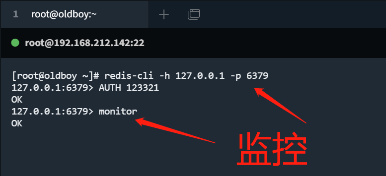 执行monitor监控命令